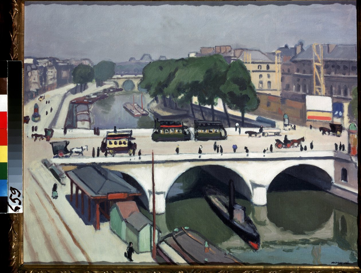 „Most Saint Michel w Paryżu i Quai des Grands Augustins” (Most Saint-Michel w Paryżu. Quai des Grands-Augustins). Malarstwo Pierre