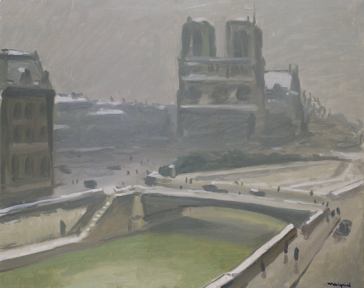 Notre Dame w śniegu, po 1912 (olej na płótnie) autorstwa Albert Marquet