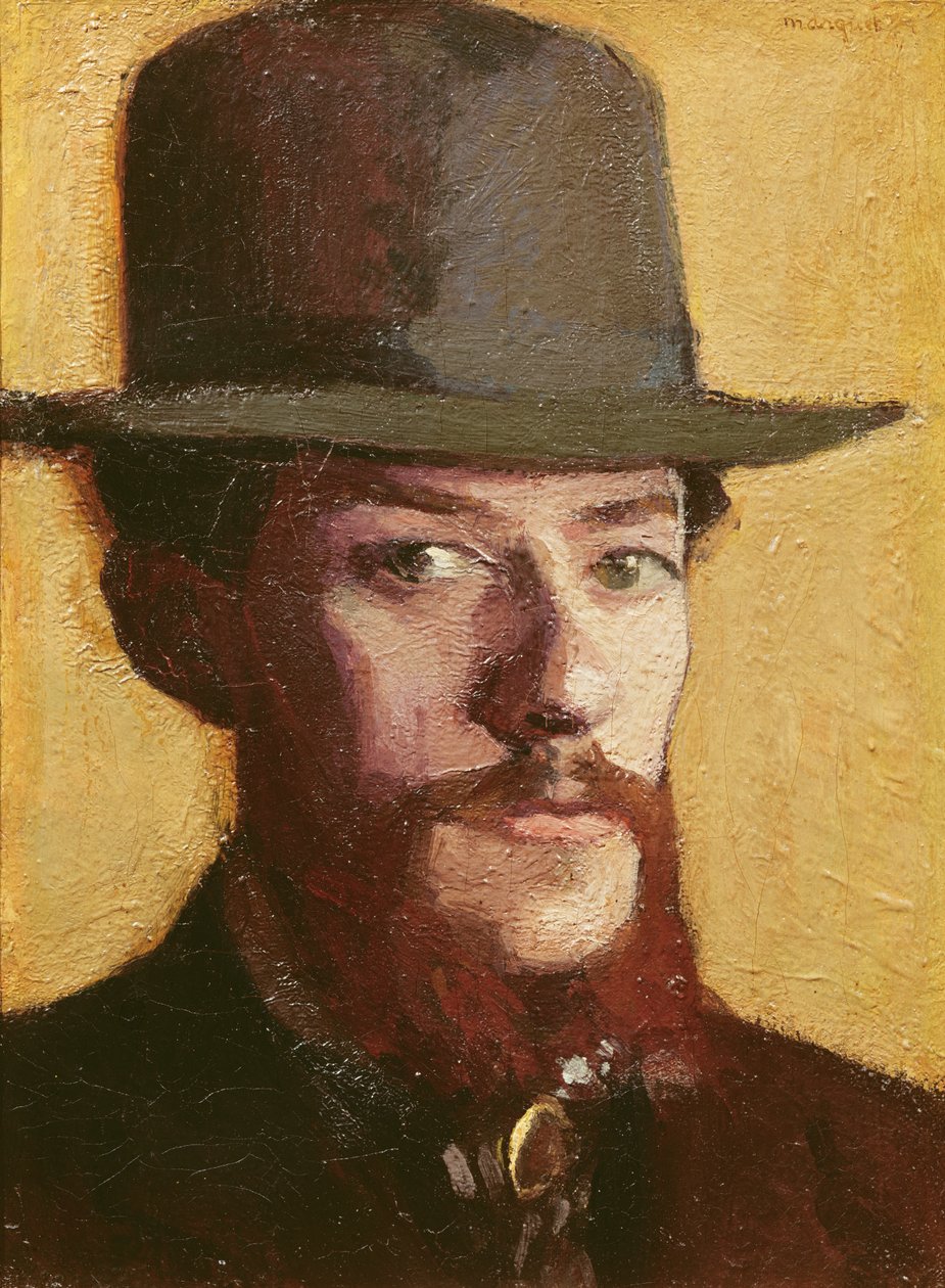 Portret Monsieur Mouliet w kapeluszu, ok. 1899 r. (olej na płótnie) autorstwa Albert Marquet