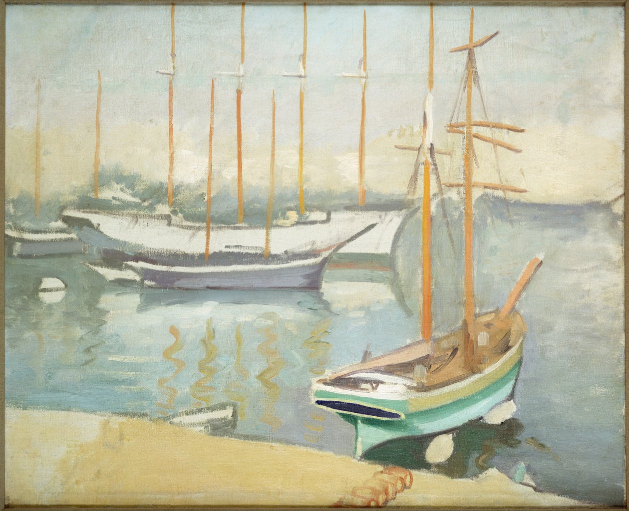 Żaglówki w Marsylii (olej na płótnie) autorstwa Albert Marquet