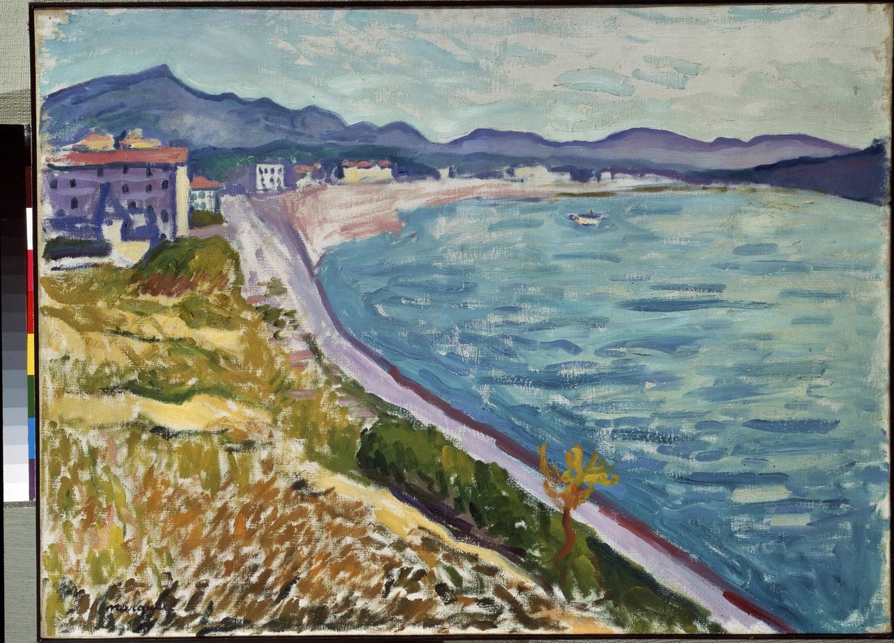 ""Saint Jean de Luz"" Widok na wybrzeże Basków w Saint-Jean-de-Luz (Pyrenees Atlantiques). Obraz Pierre-Alberta (Alberta) Marqueta (1875-1947) 1907 Olej na płótnie. Ermitaż, Sankt Petersburg (Sankt-Petersburg) autorstwa Albert Marquet