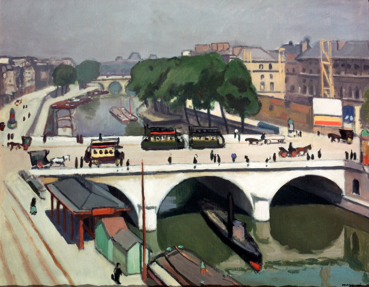 Most Saint-Michel w Paryżu. Quai des Grands Augustins, 1908. autorstwa Albert Marquet