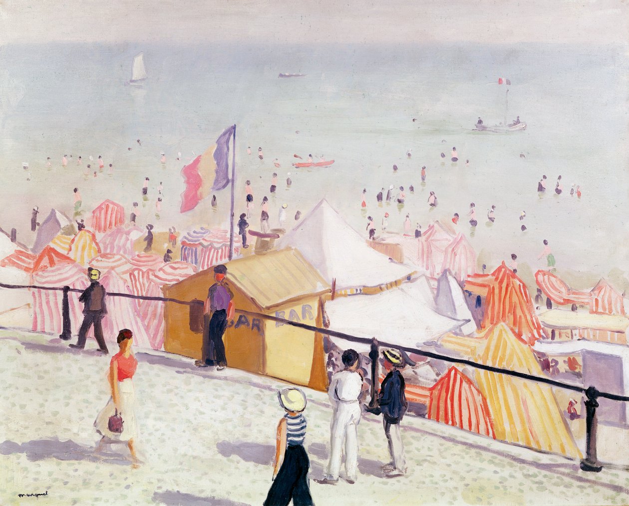 Verão, a praia em Sables d