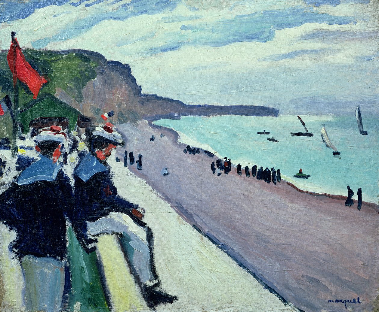 Plaża w Fecamp autorstwa Albert Marquet