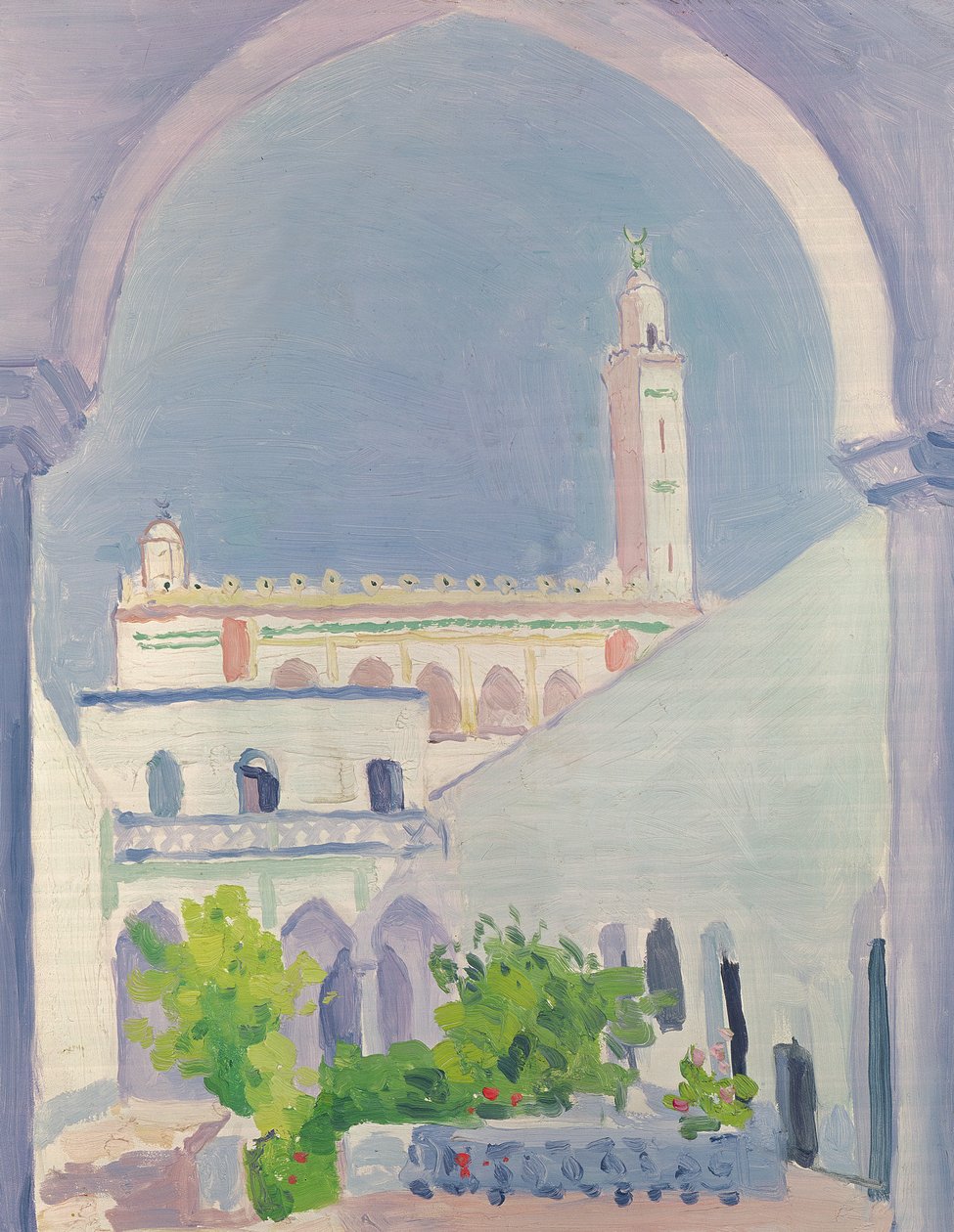 Meczet Laghouat, ok. 1939 r. (olej na desce) autorstwa Albert Marquet