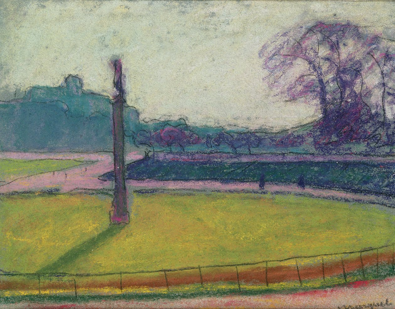 Ogrody Luksemburskie, Paryż (pastel na papierze) autorstwa Albert Marquet