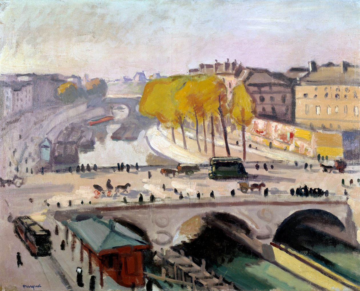 Pont Saint Michel i Quai des Grands Augustins w Paryżu autorstwa Albert Marquet