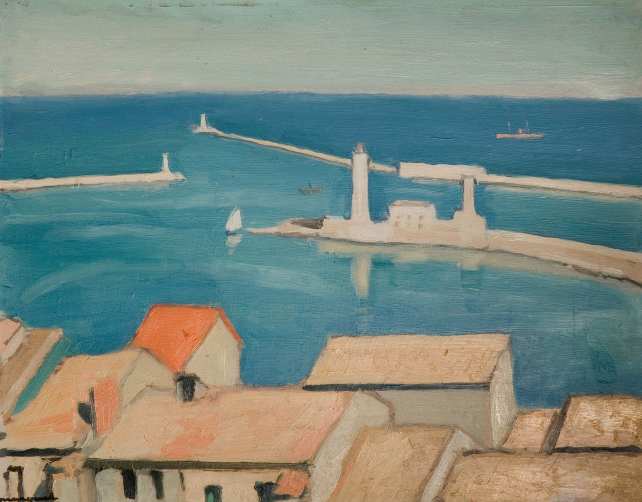 Port Tego, Marsylia, 1924. autorstwa Albert Marquet