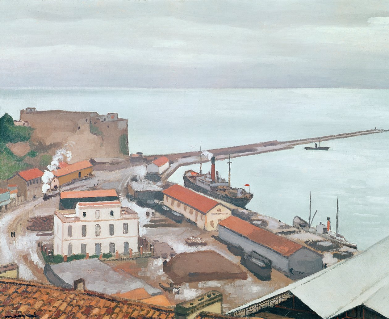 Port Bougie w szarej pogodzie autorstwa Albert Marquet