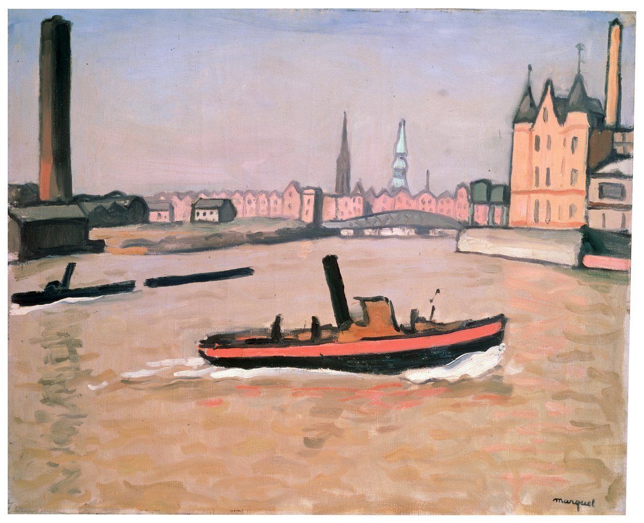 Port w Hamburgu, 1909. autorstwa Albert Marquet