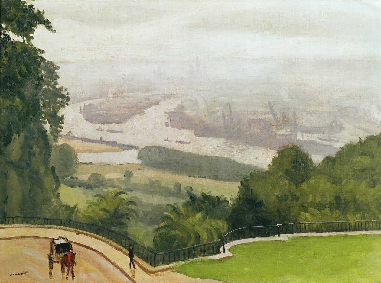Port w Rouen (olej na płótnie) autorstwa Albert Marquet
