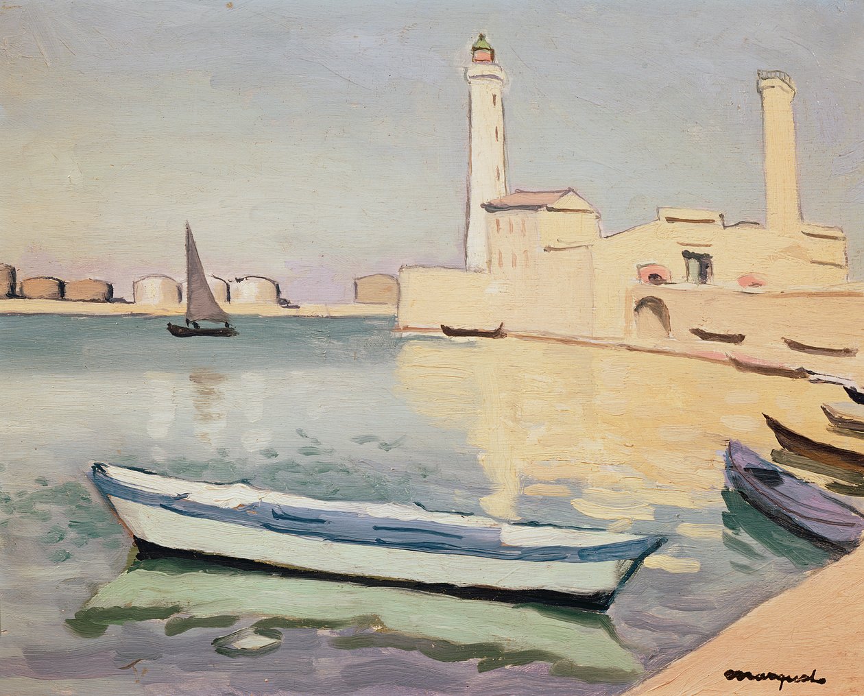 Port w Sete (olej na płótnie) autorstwa Albert Marquet