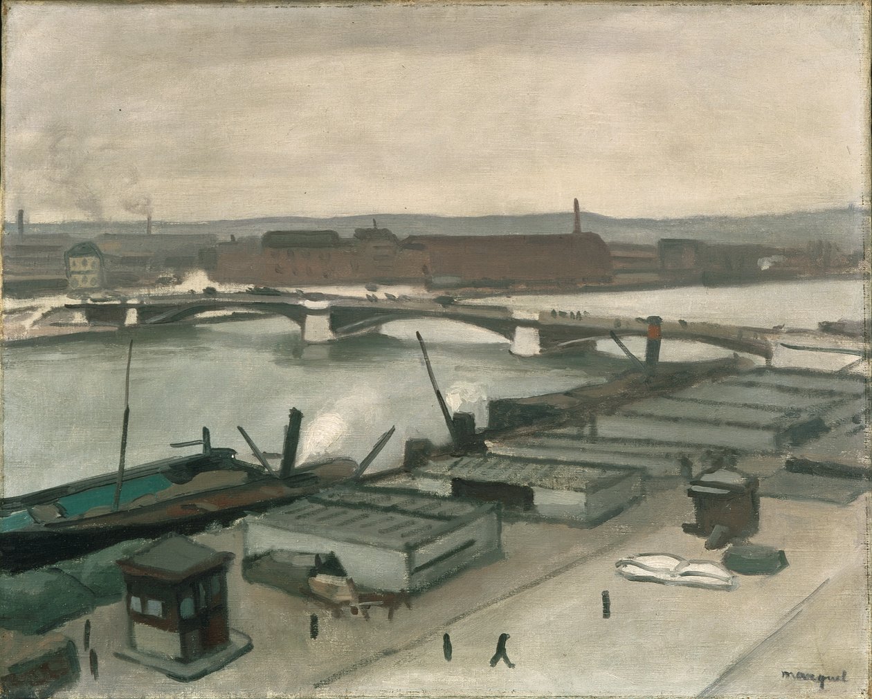 Nabrzeża w Rouen autorstwa Albert Marquet