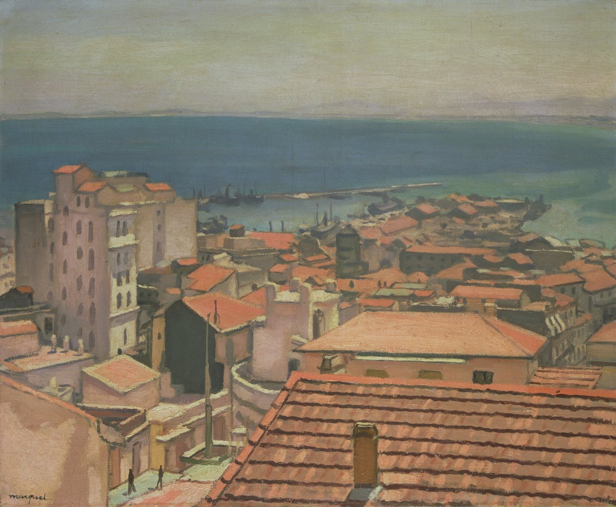 Czerwone dachy (olej na płótnie) autorstwa Albert Marquet