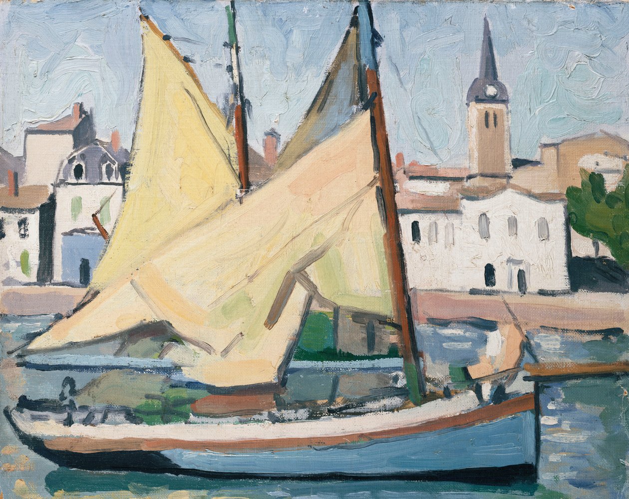 Jacht i kościół, La Chaume autorstwa Albert Marquet