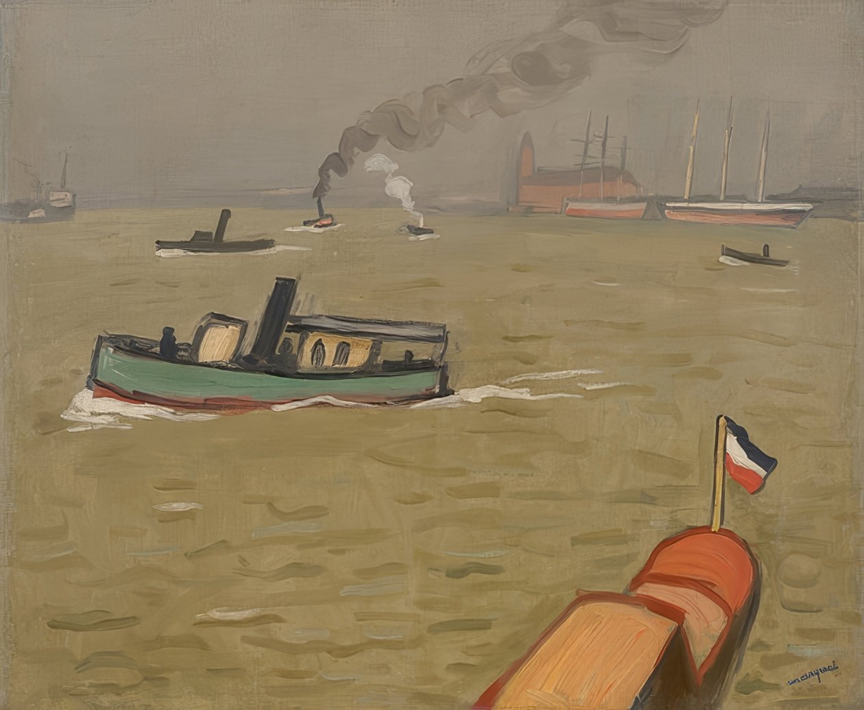 Vedette, Hamburg. 1909 autorstwa Albert Marquet