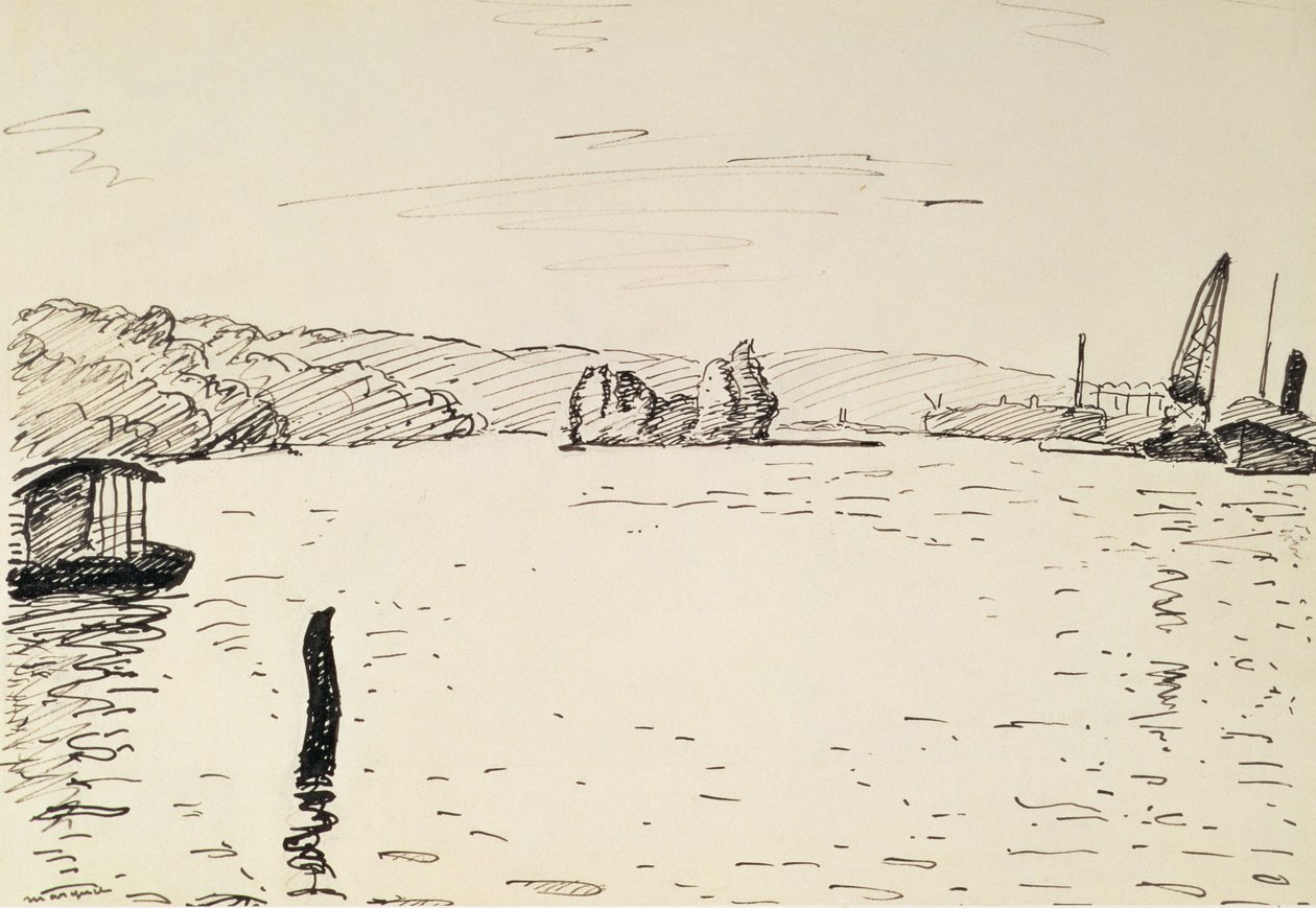 Вид в окрестностях Руанполиша autorstwa Albert Marquet