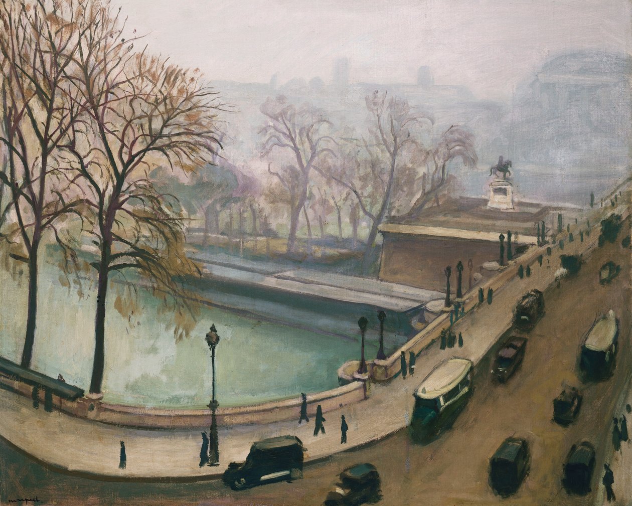 Widok na Sekwanę, ok. 1935 r. (olej na płótnie) autorstwa Albert Marquet