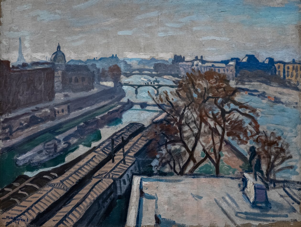 Widok na Sekwanę i pomnik Henryka IV autorstwa Albert Marquet