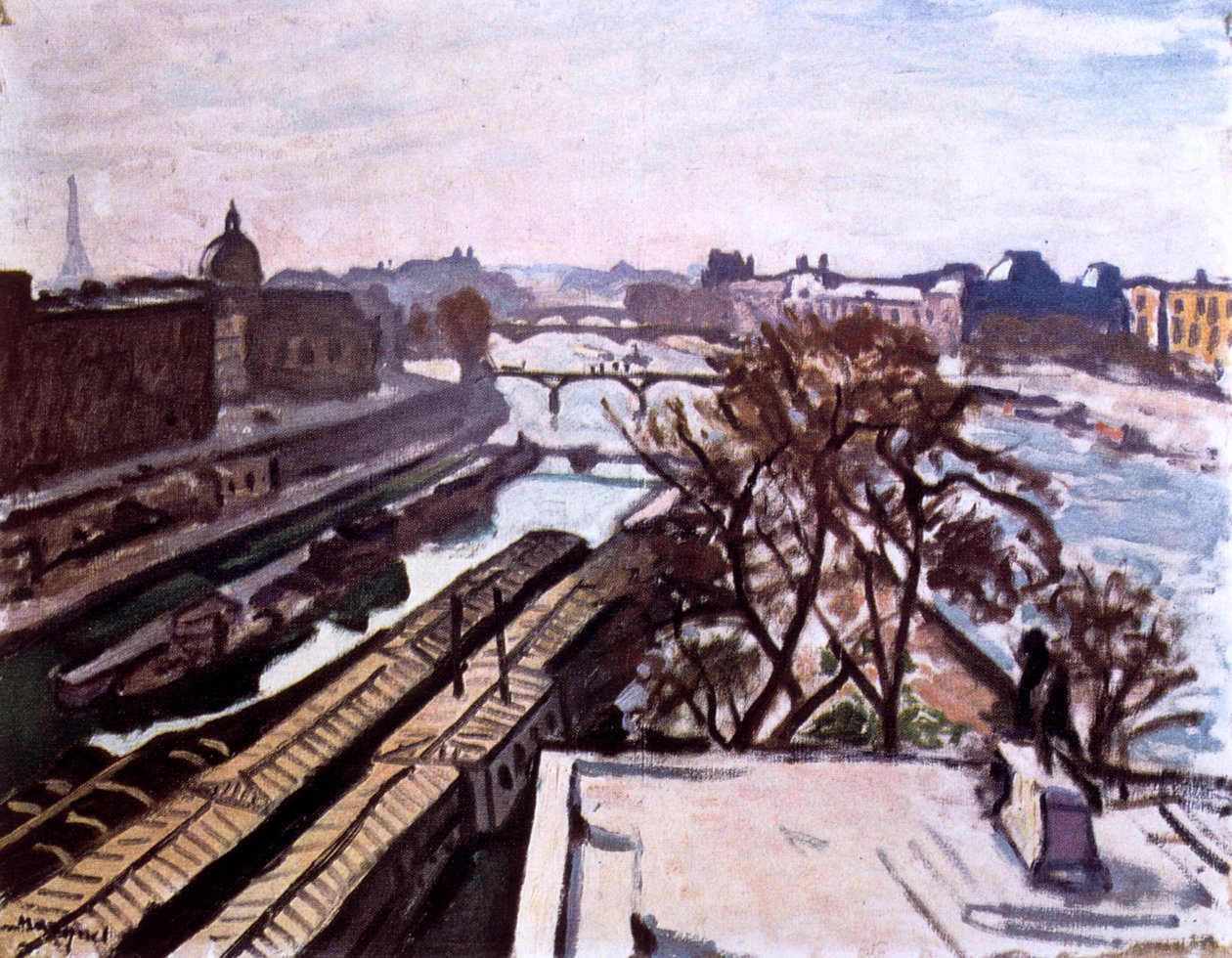 Widok na Sekwanę i pomnik Henryka IV, ok. 1906. autorstwa Albert Marquet