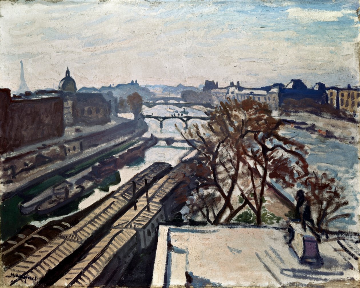 Widok na Sekwanę i pomnik Henryka IV, ok. 1906. autorstwa Albert Marquet