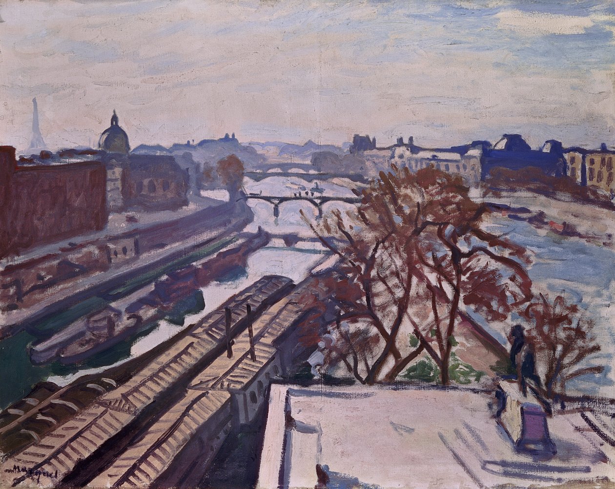 Vista do Sena com o monumento polonês Henri IV autorstwa Albert Marquet