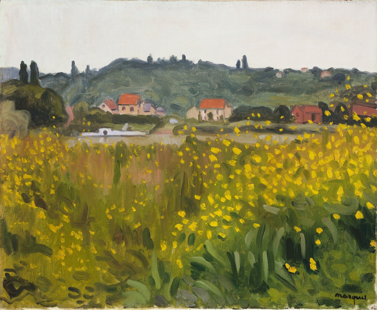 Żółte kwiaty w Villenes autorstwa Albert Marquet