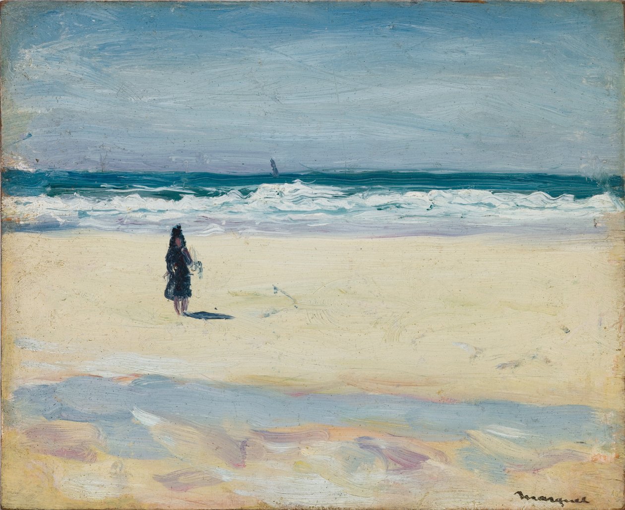 Młoda dziewczyna na plaży autorstwa Albert Marquet