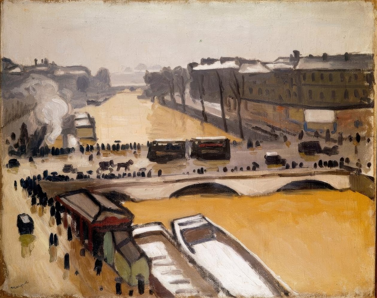 Powódź w Pont Saint-Michel autorstwa Albert Marquet