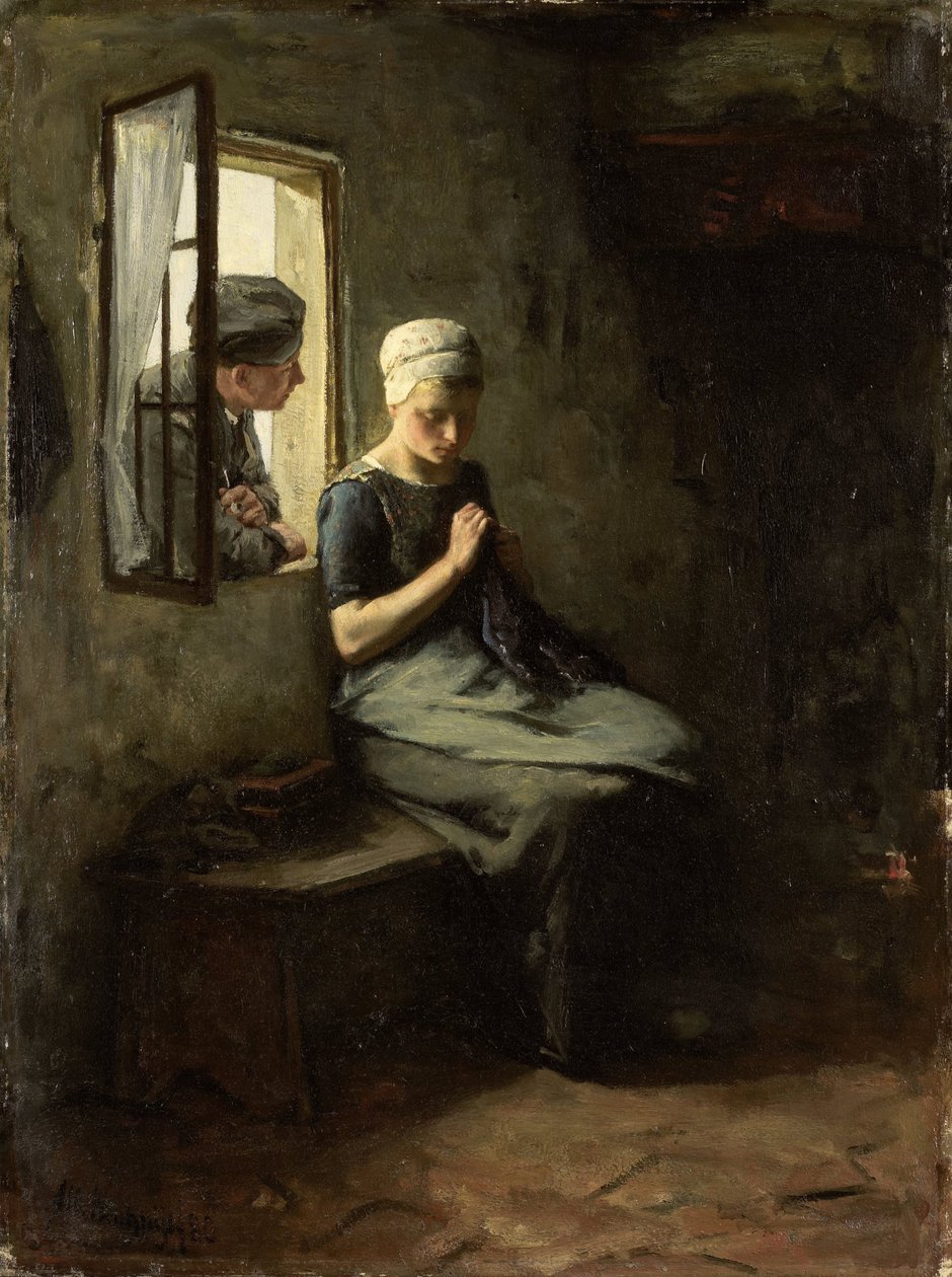 „Zaloty rybaka” autorstwa Albert  Neuhuys