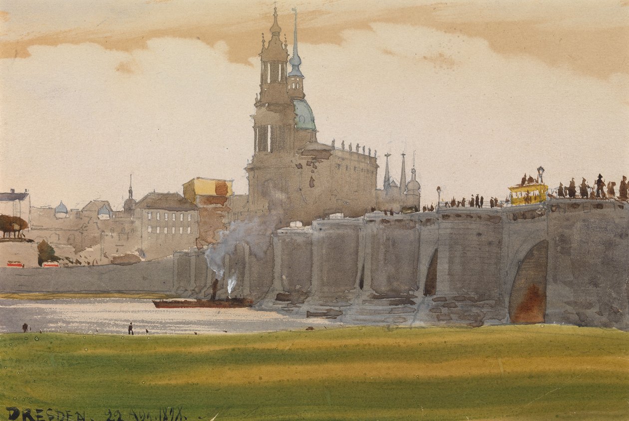 Widok Drezna, 1898 autorstwa Albert Nikolaevich Benois