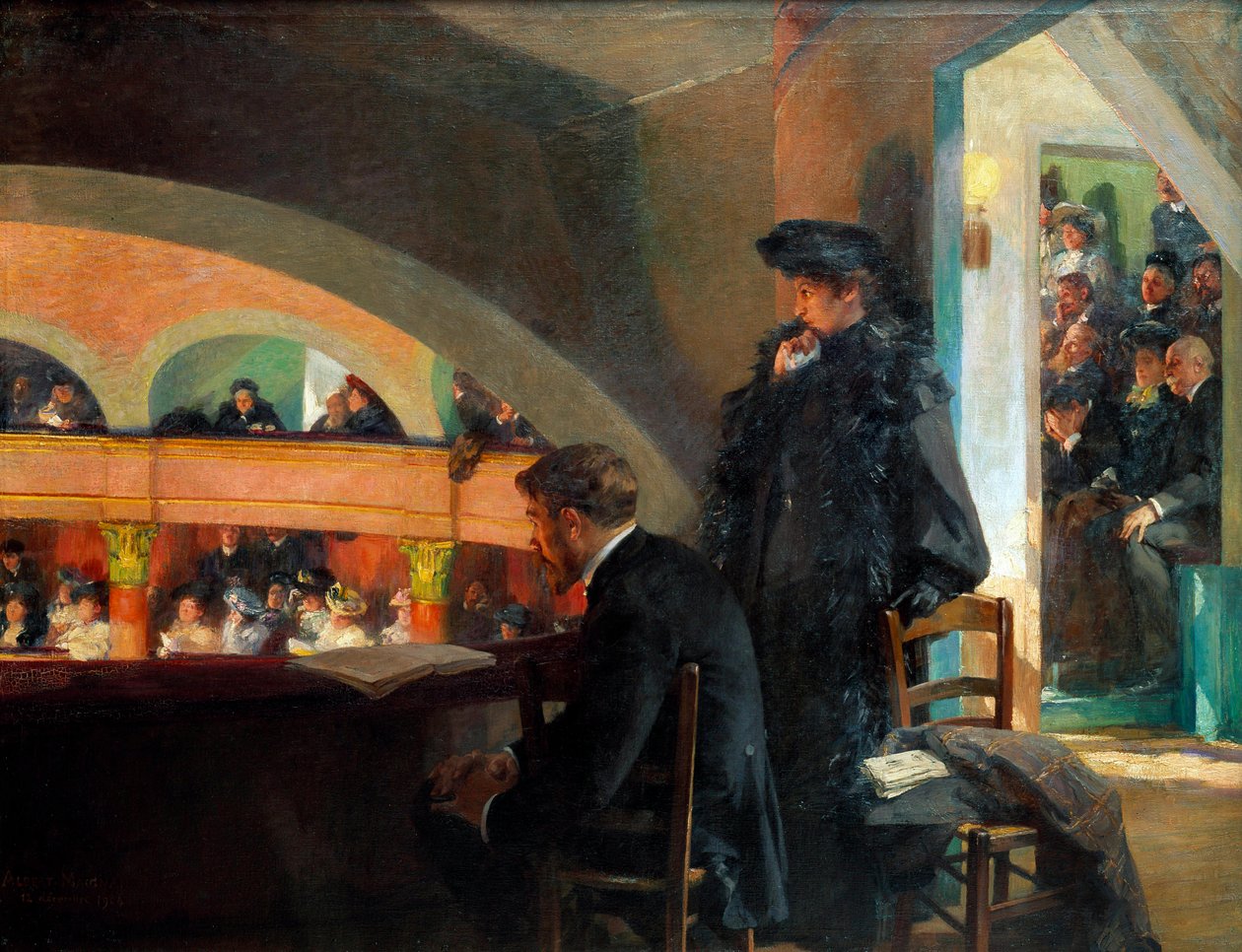 Loża teatralna. Obraz Alberta Maignana (1845-1908) autorstwa Albert Pierre Rene Maignan