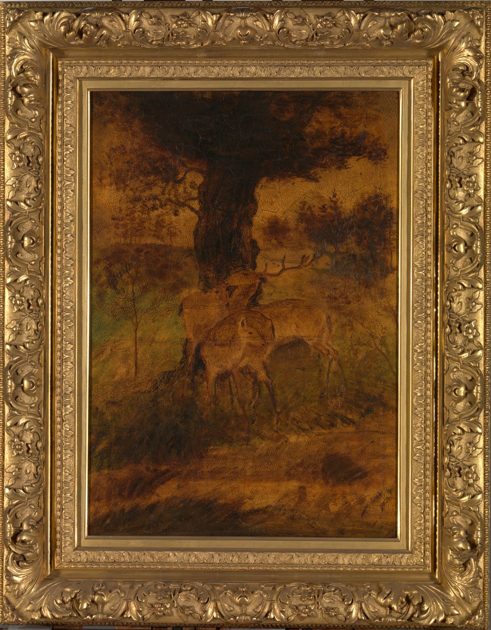 Jeleń i Dwie Łanie, ca. 1870. autorstwa Albert Pinkham Ryder