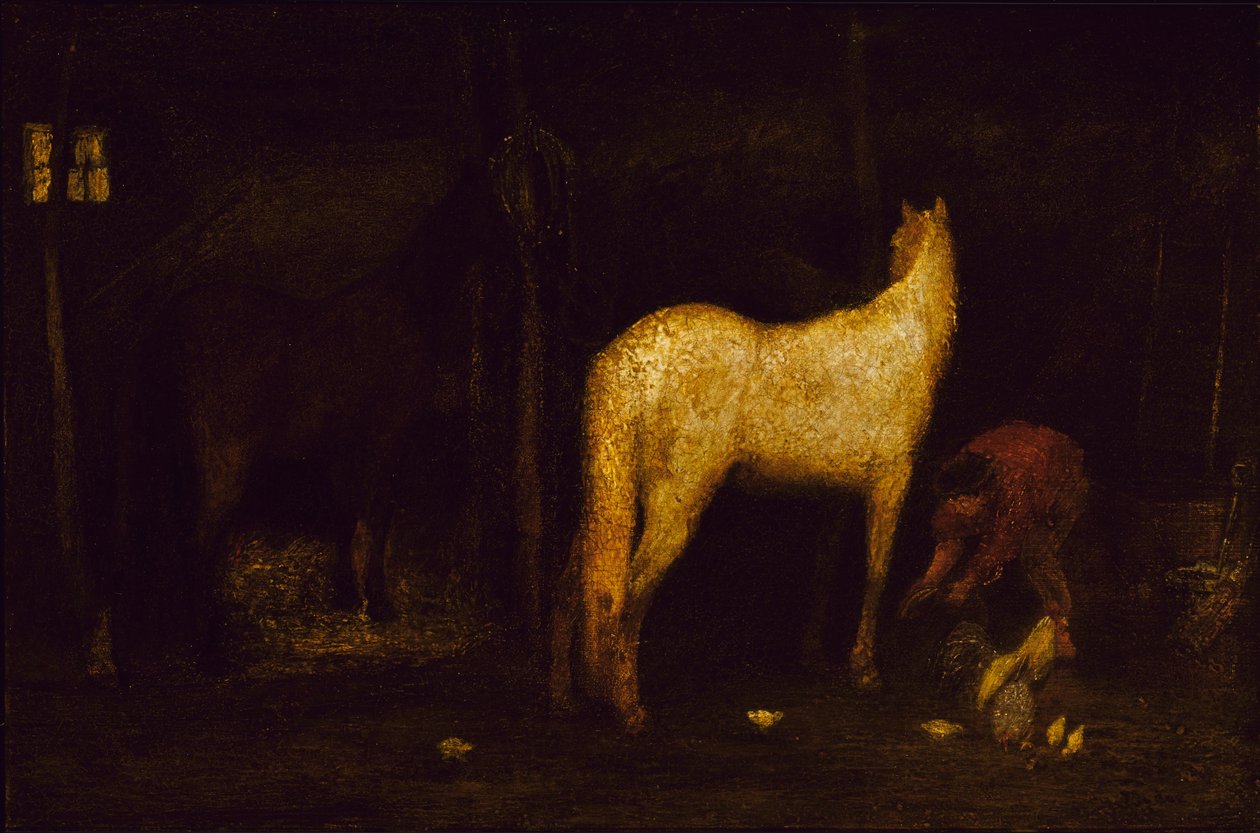 W Stajni, przed 1911 r. autorstwa Albert Pinkham Ryder