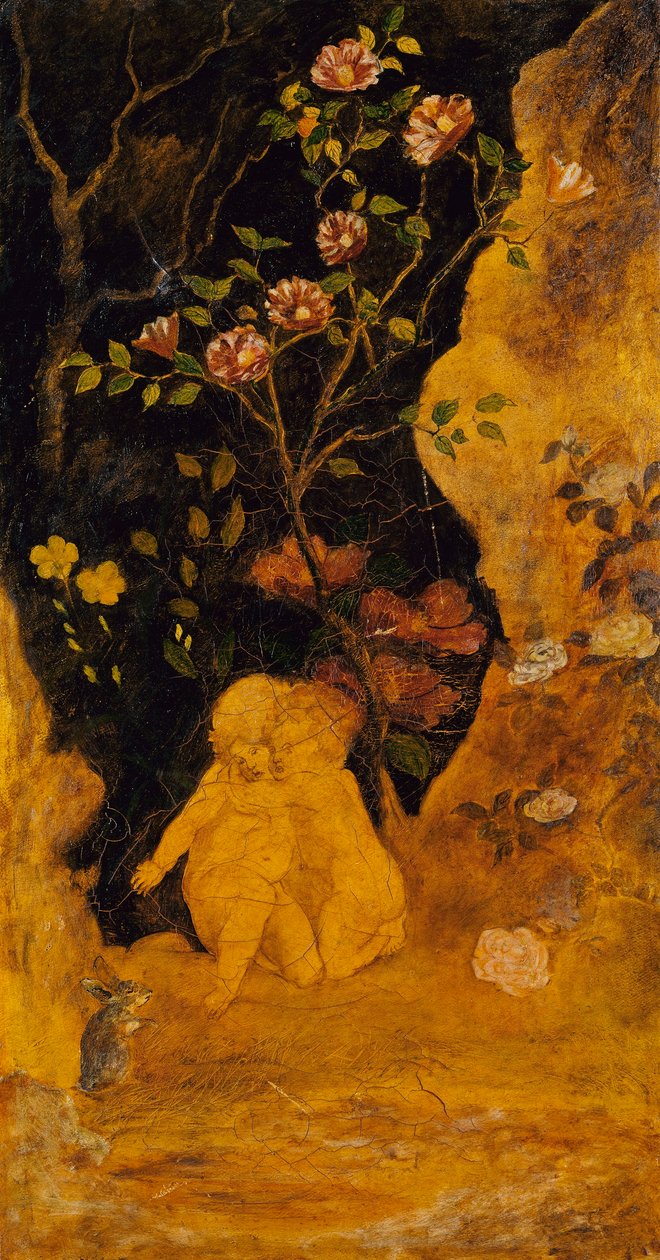 Panel na ekran: Dzieci przestraszone przez królika autorstwa Albert Pinkham Ryder