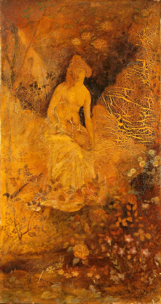 Panel na ekran: Kobieta z jeleniem autorstwa Albert Pinkham Ryder
