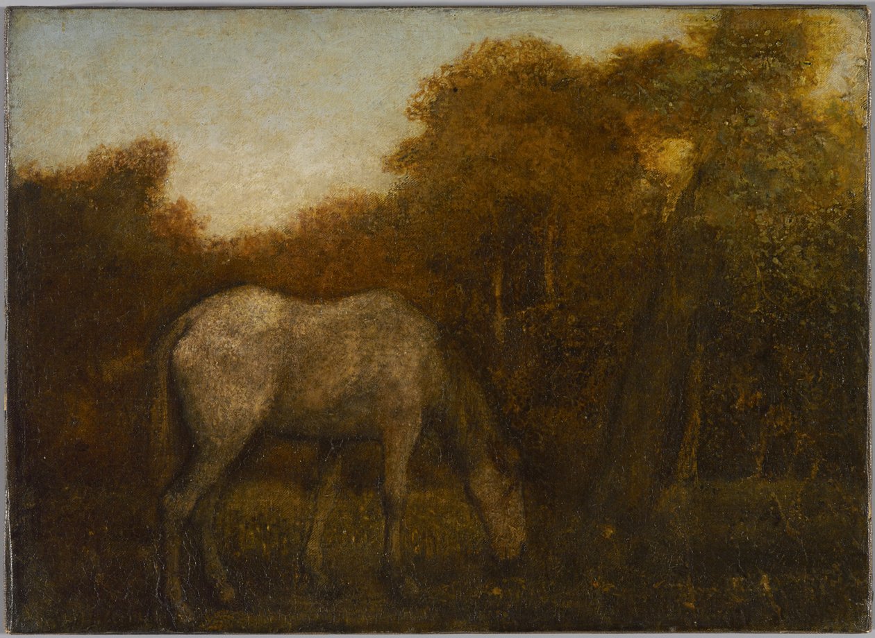 Pasący się koń, połowa lat 70. XIX wieku autorstwa Albert Pinkham Ryder
