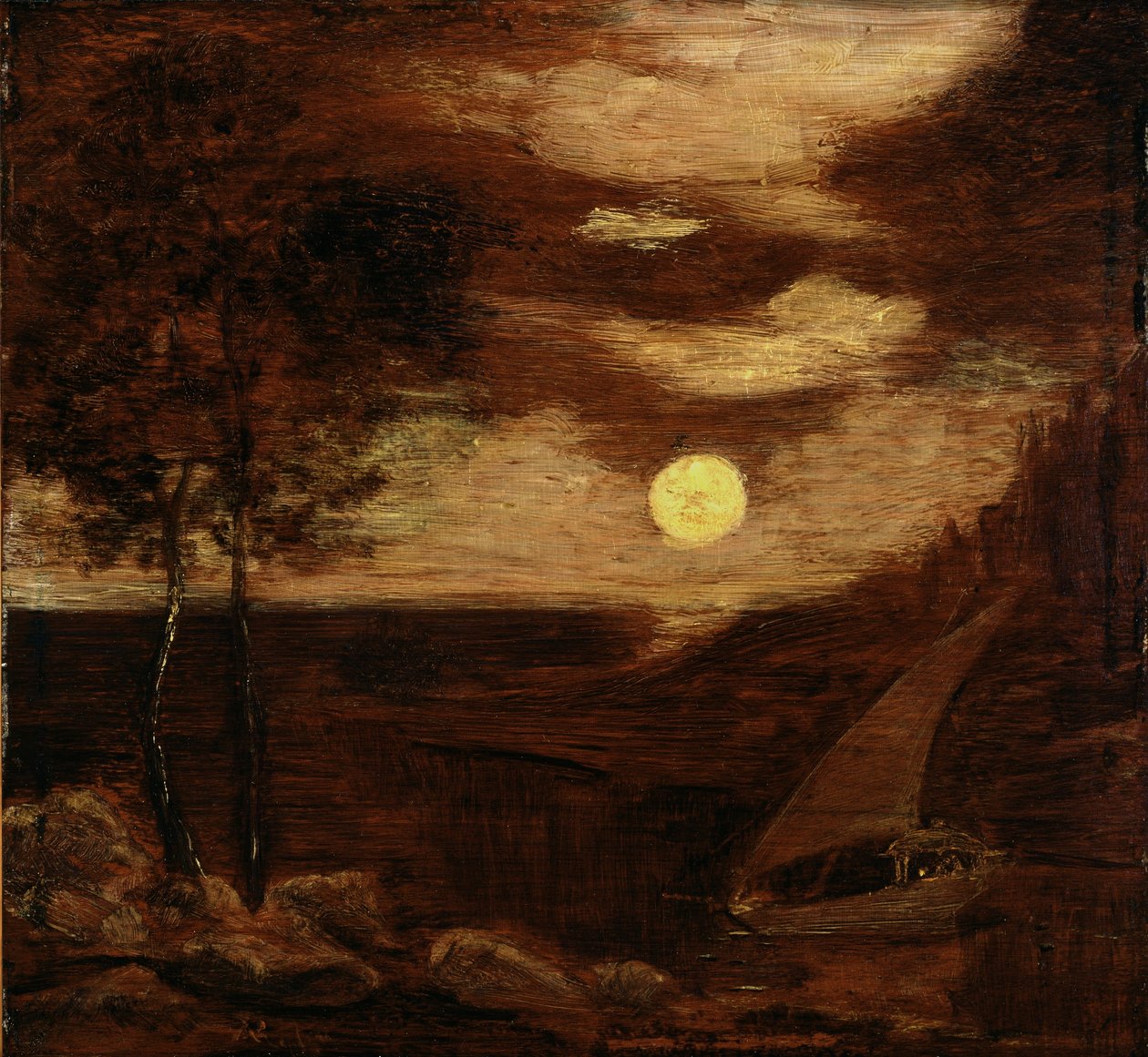 Łódź kochanków autorstwa Albert Pinkham Ryder