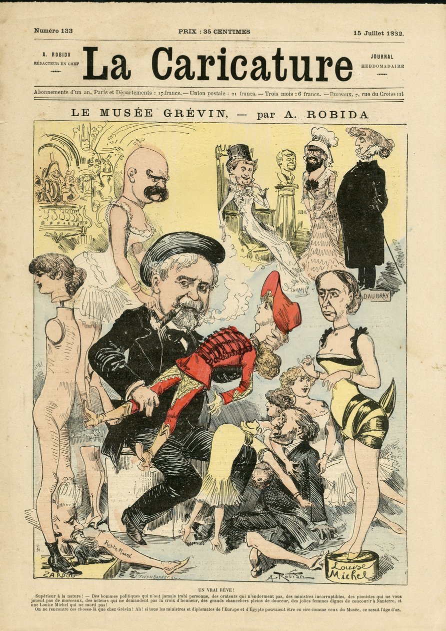 Ilustracja Alberta Robidy (1848-1926) na okładkę La Caricature (1880) autorstwa Albert Robida