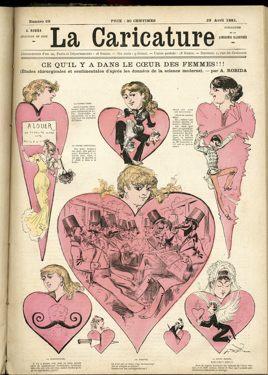 Ilustracja Alberta Robidy (1848-1926) na okładkę La Caricature (1880) autorstwa Albert Robida
