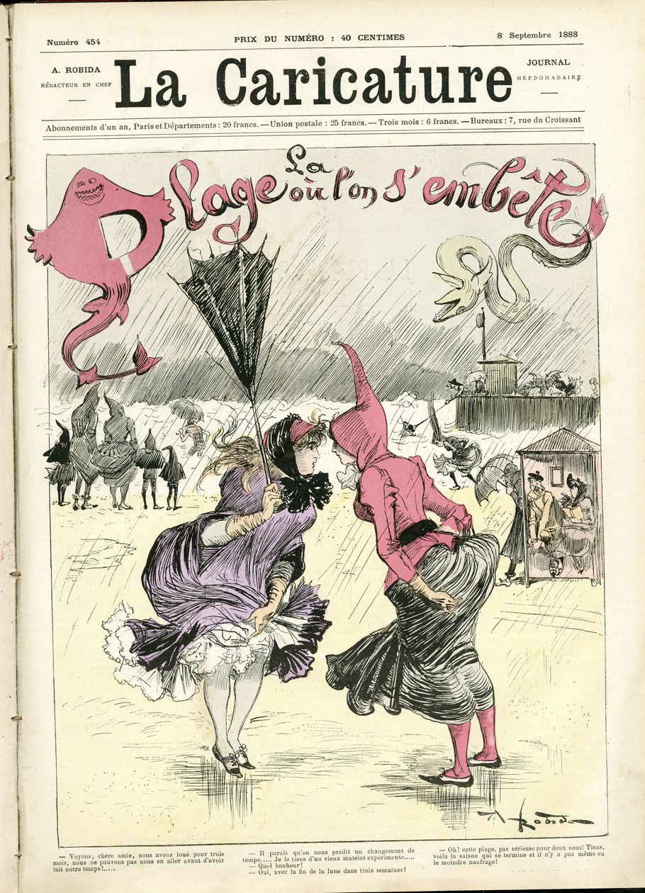 Ilustracja Alberta Robidy (1848-1926) na okładkę La Caricature (1880) autorstwa Albert Robida