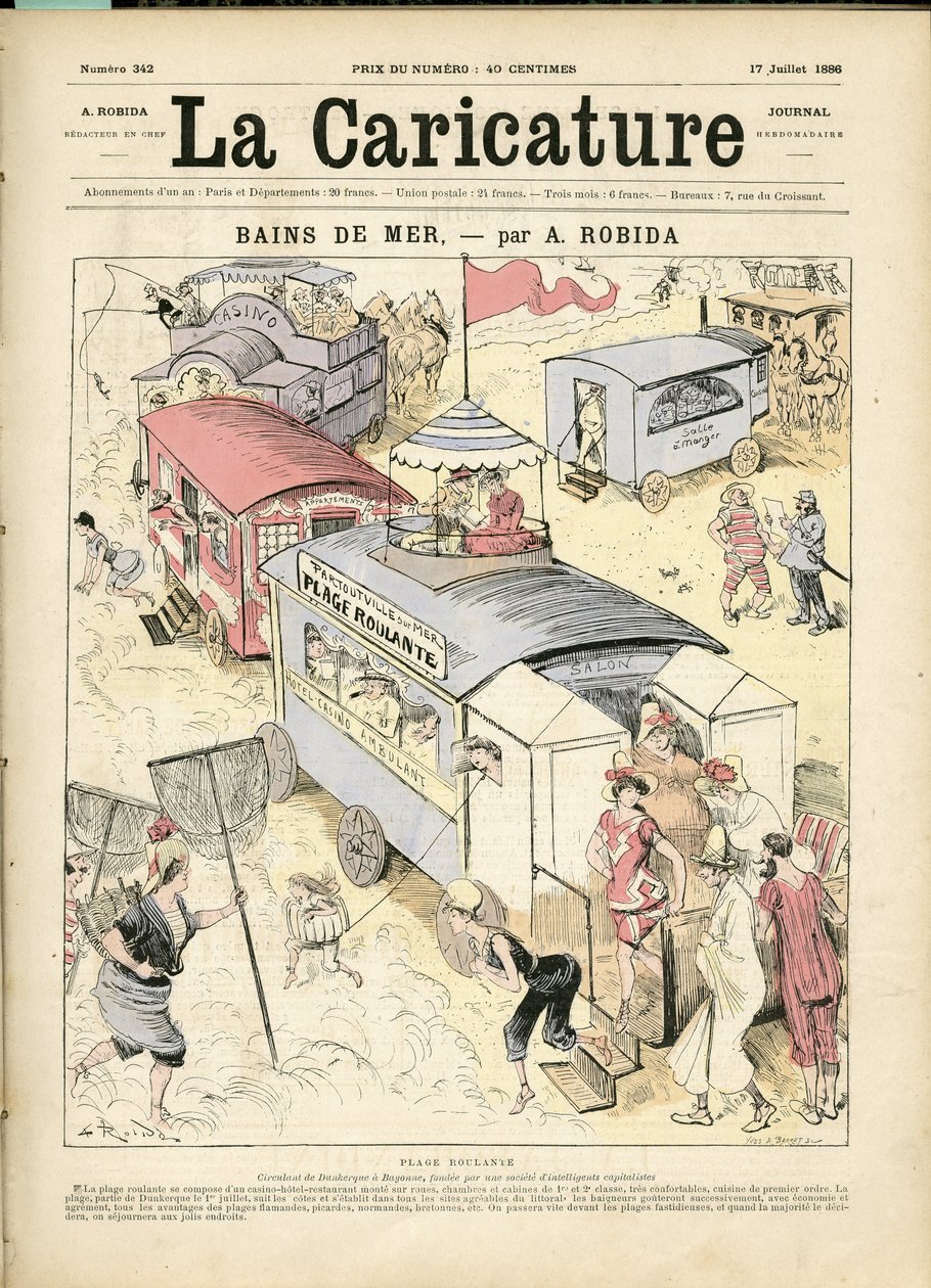 Ilustracja Alberta Robidy (1848-1926) na okładkę La Caricature (1880) autorstwa Albert Robida