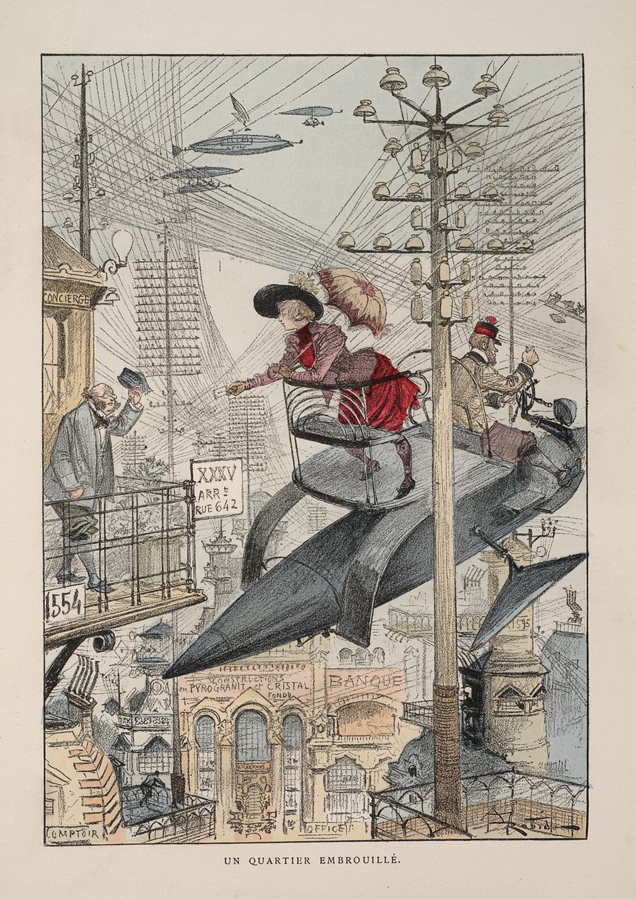 Ilustracja do XX wieku: Życie elektryczne autorstwa Albert Robida