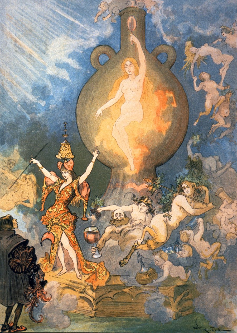 Księga piąta, ok. 1900 r. (ilustracja) autorstwa Albert Robida