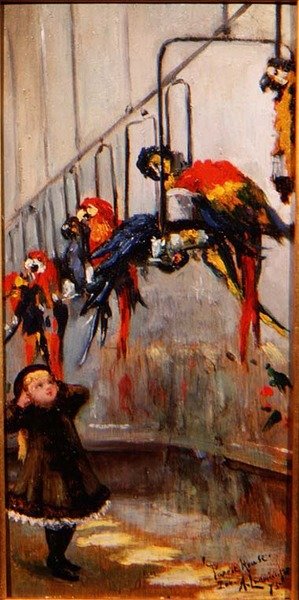Parrot House, londyńskie zoo autorstwa Albert Snr. Ludovici