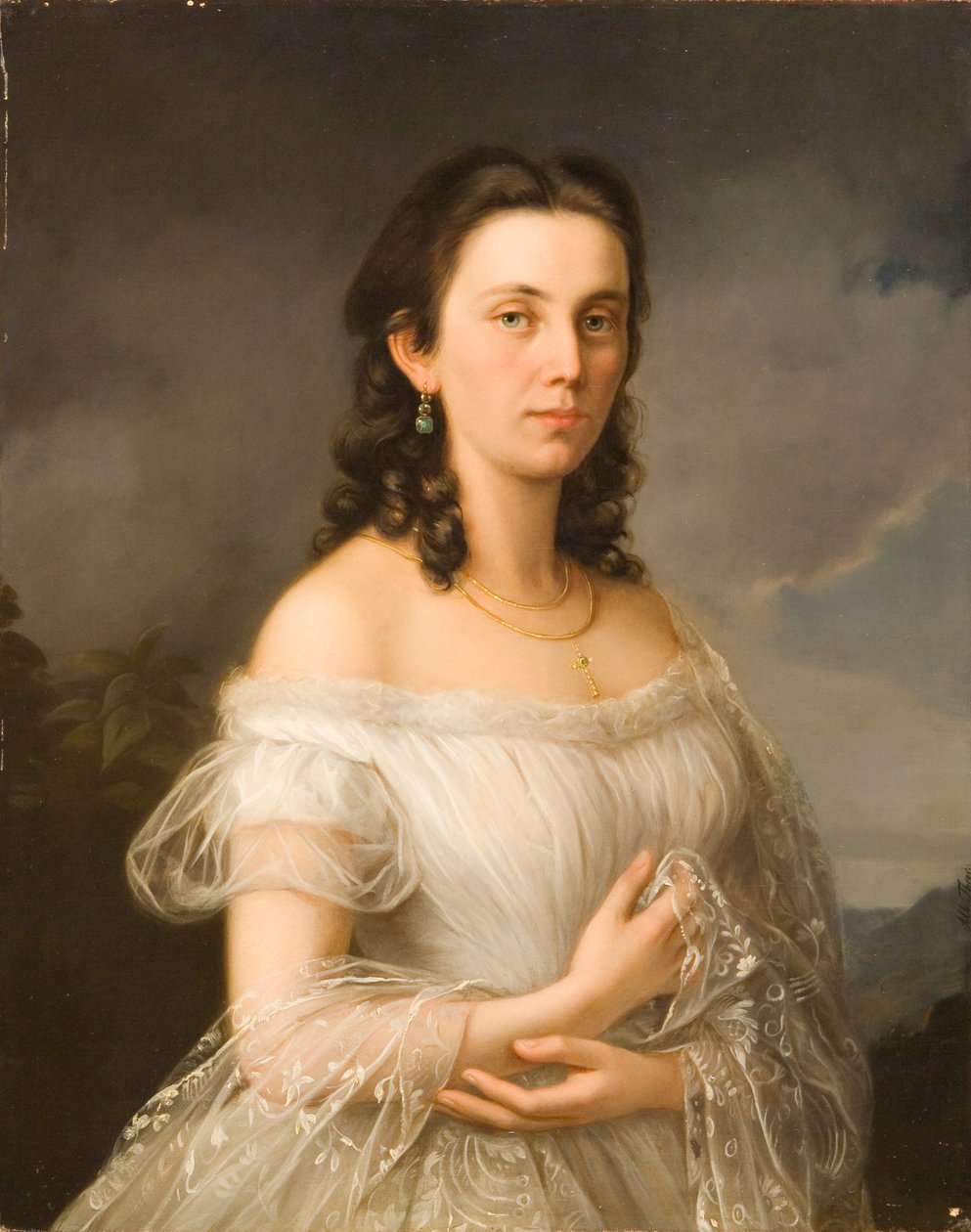 Albert Theer (1815-1902) - księżniczka Julia z Liechtensteinu (1817-1895), z domu hrabina Potocka autorstwa Albert Theer