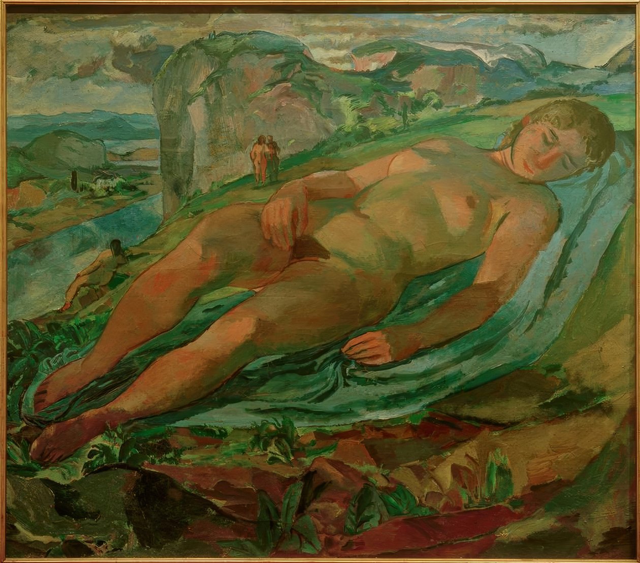 Leżąca w górskim krajobrazie (dawna Matka Ziemia) autorstwa Albert Weisgerber