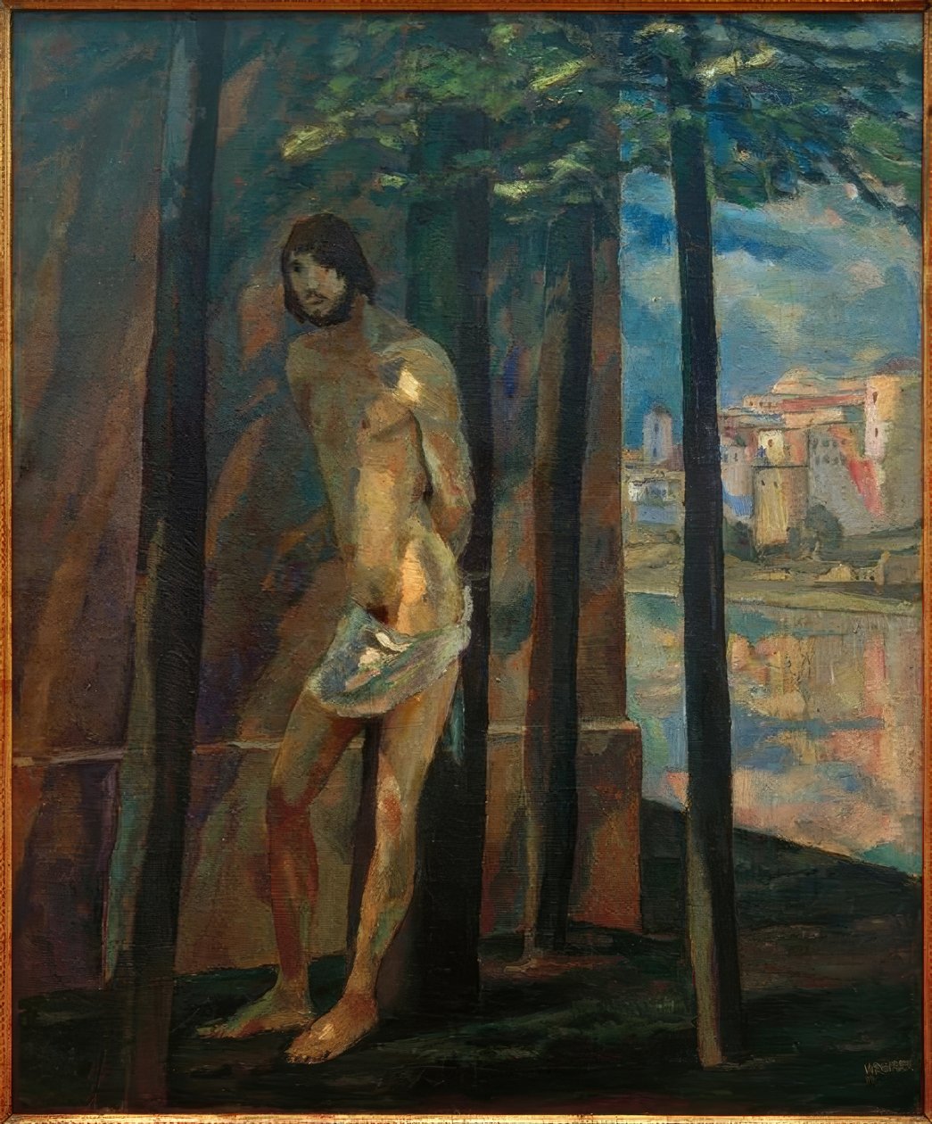Sebastian na ścianie autorstwa Albert Weisgerber