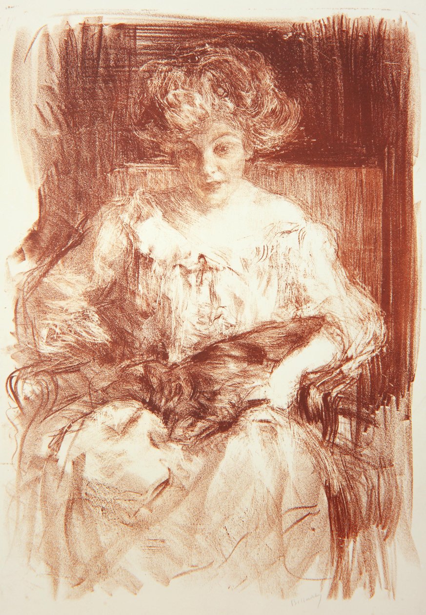 Pani. HV Milbank w Ferby Lodge z Bebear, c.1907 autorstwa Albert de Belleroche