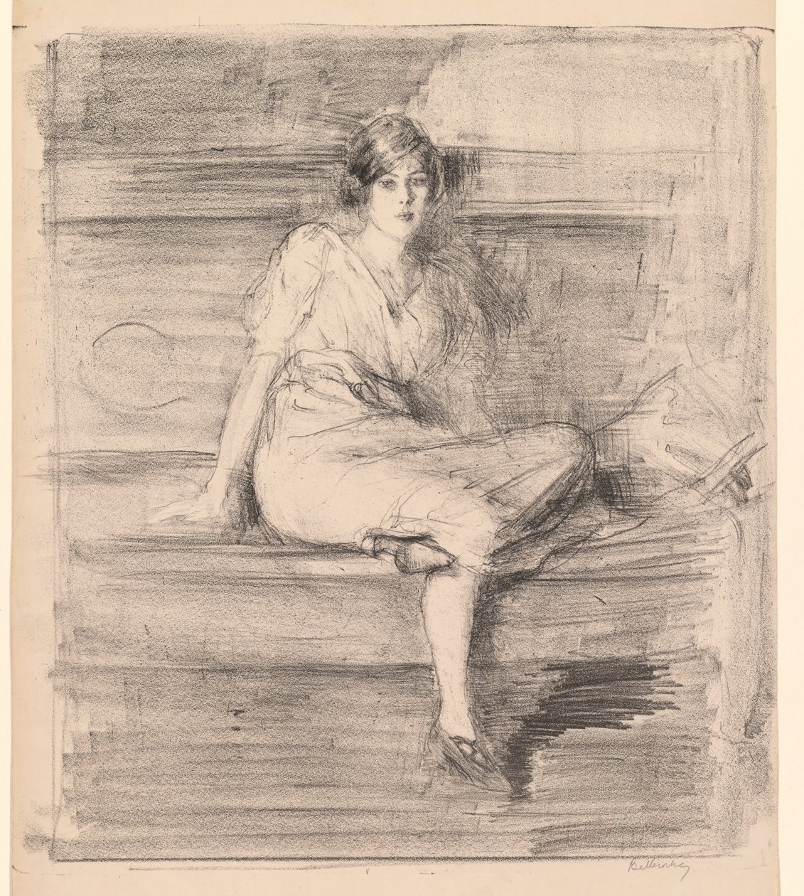 Bez tytułu (młoda dama siedząca) autorstwa Albert de Belleroche